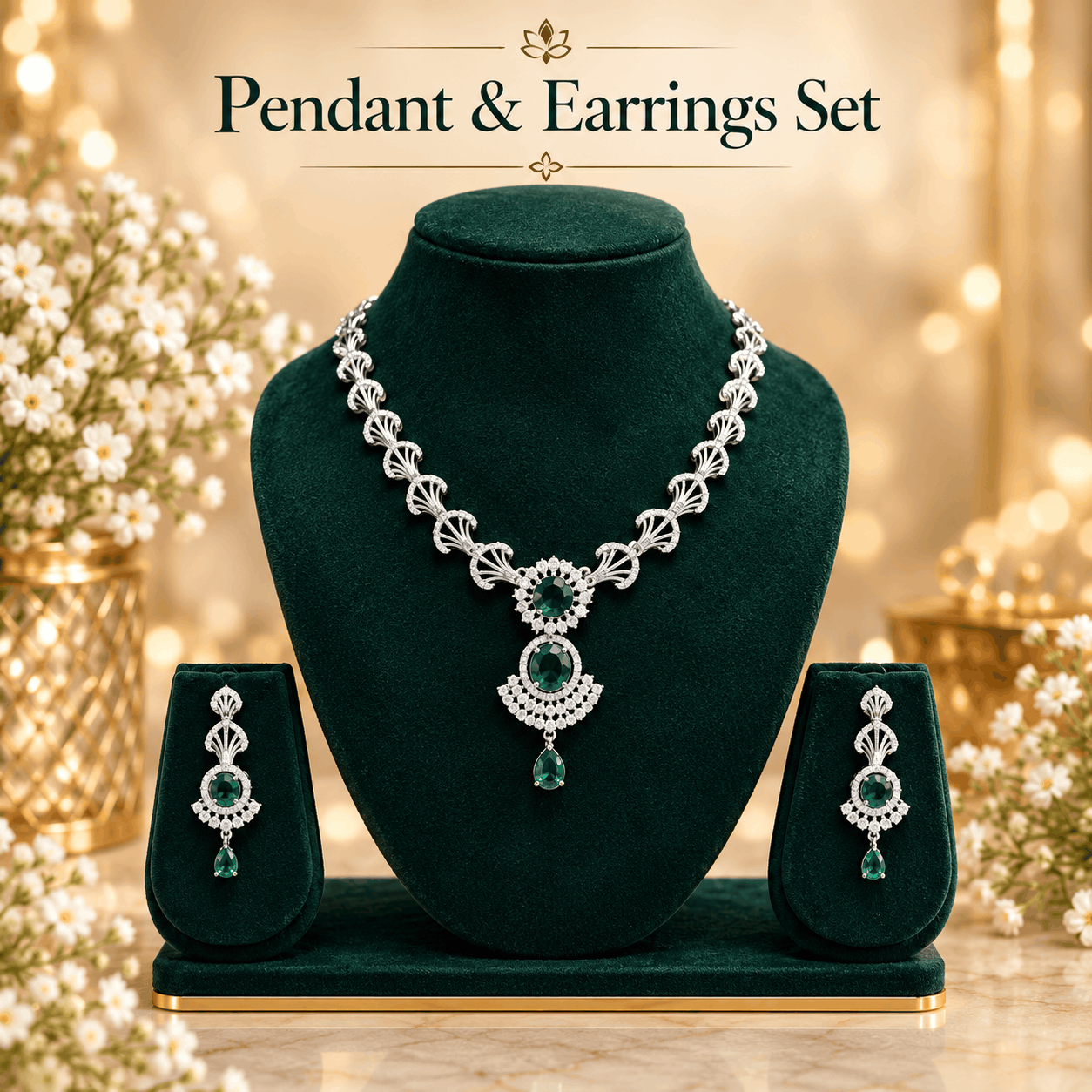 Pendant & Earrings Set