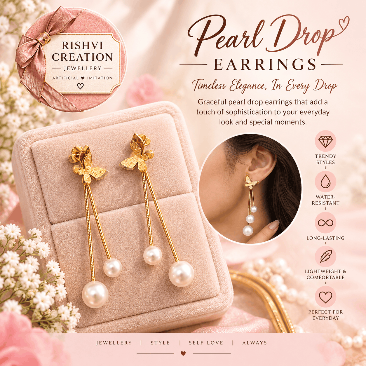 Pearl Drop Earrings